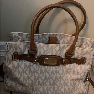 Mk bag white and brown